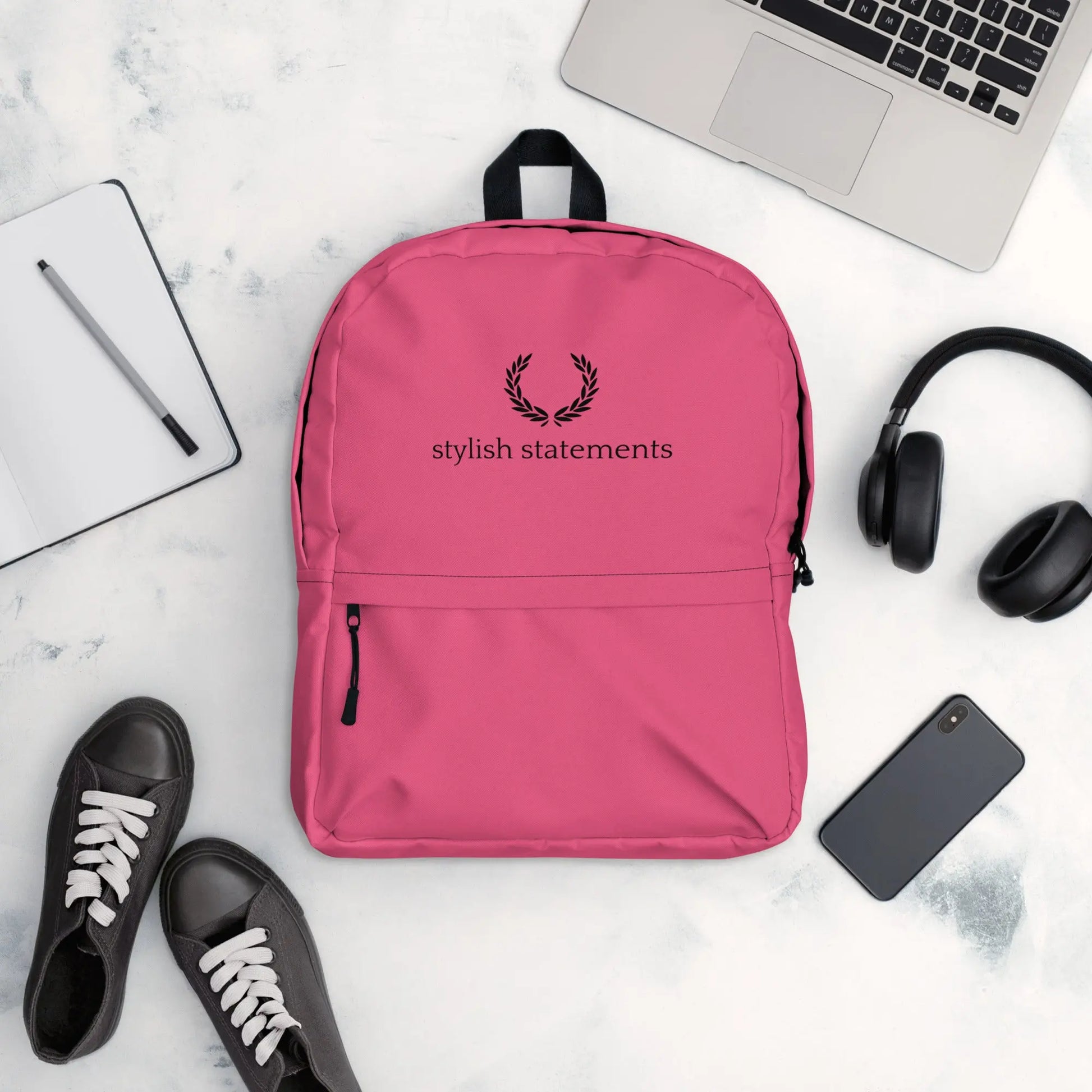 Stylish Statements Premium Pink and Black Backpack - Stylish Statements