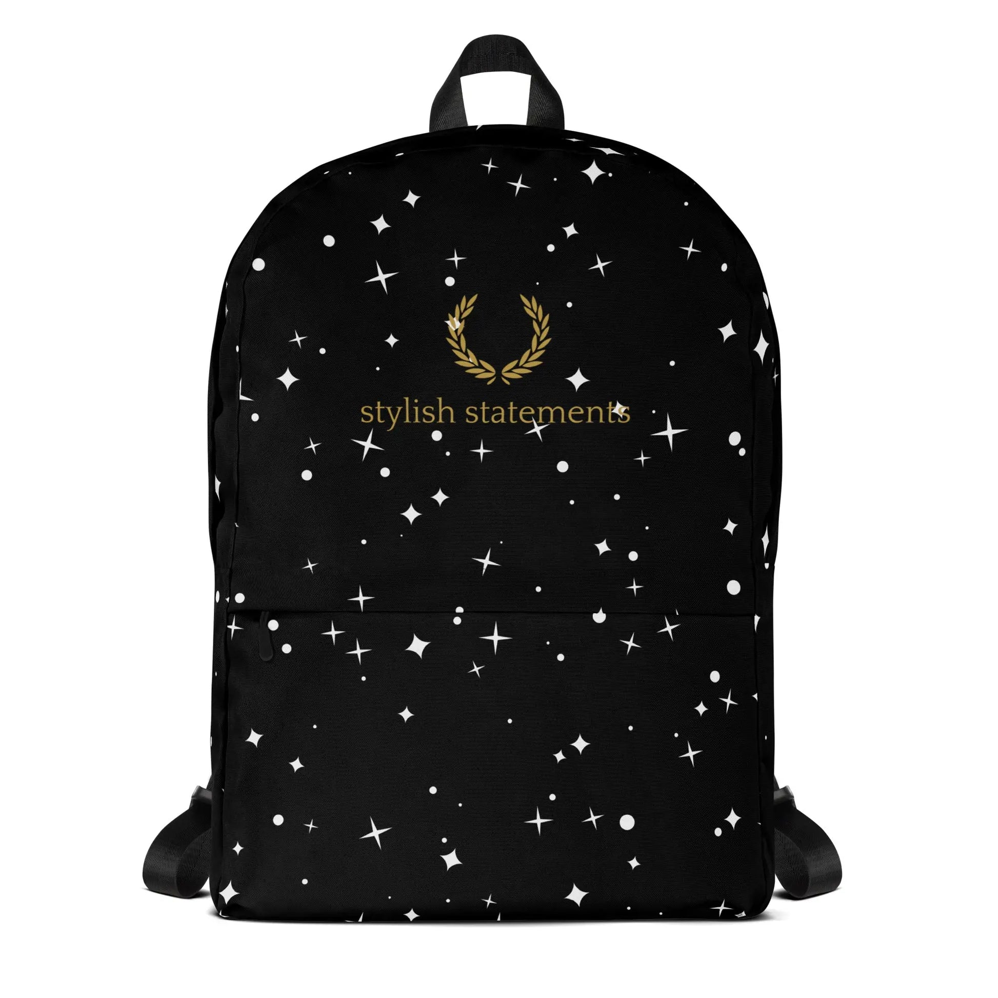 Stylish Statements Premium Black Backpack with Stars - Stylish Statements