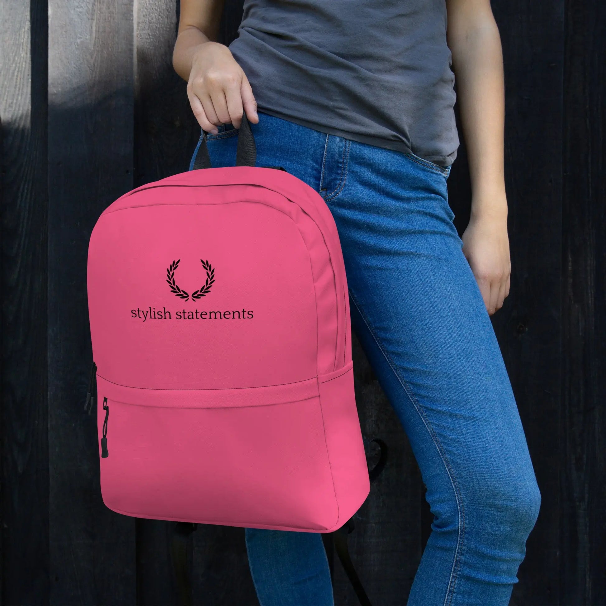 Stylish Statements Premium Pink and Black Backpack - Stylish Statements