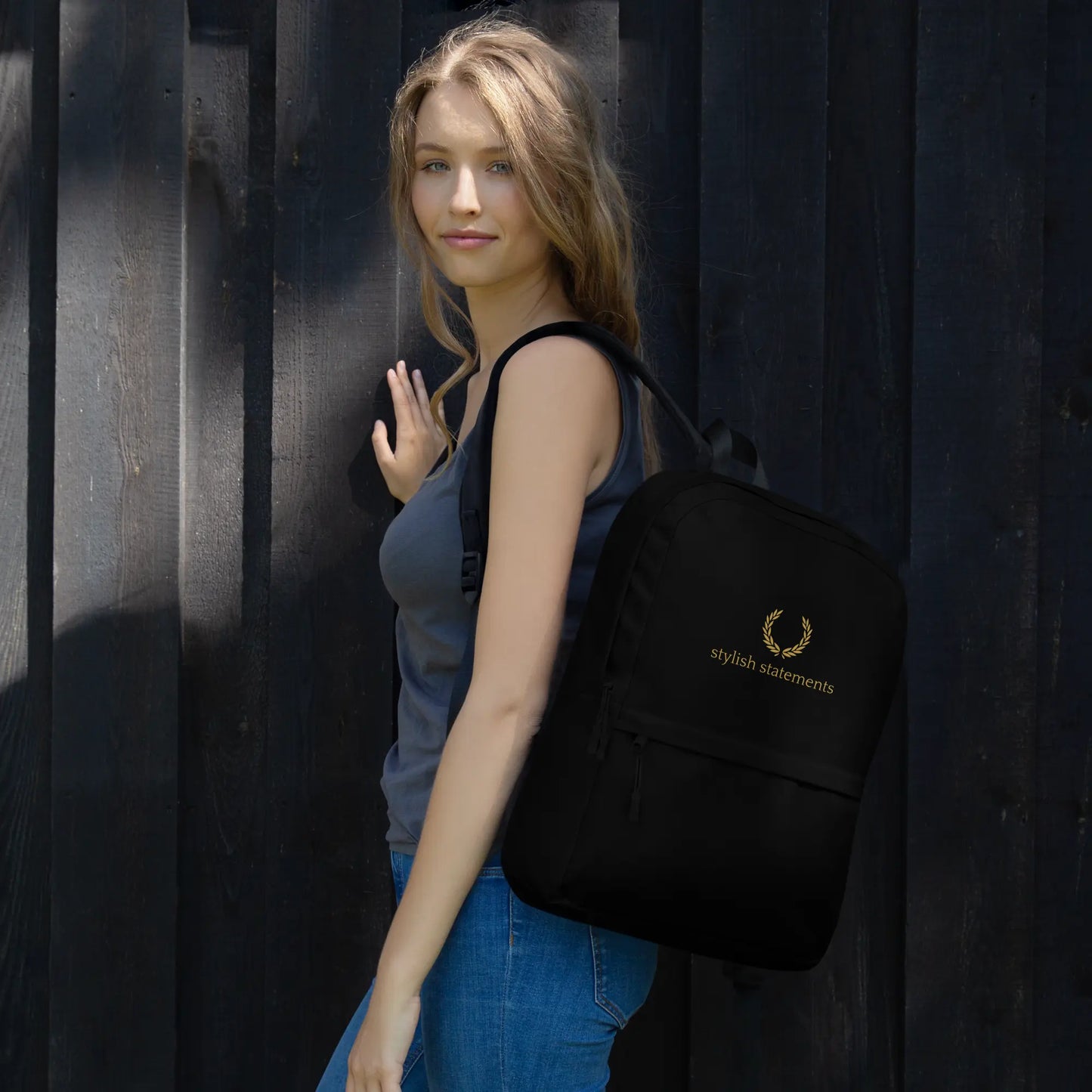 Stylish Statements Premium Black and Gold Backpack - Stylish Statements