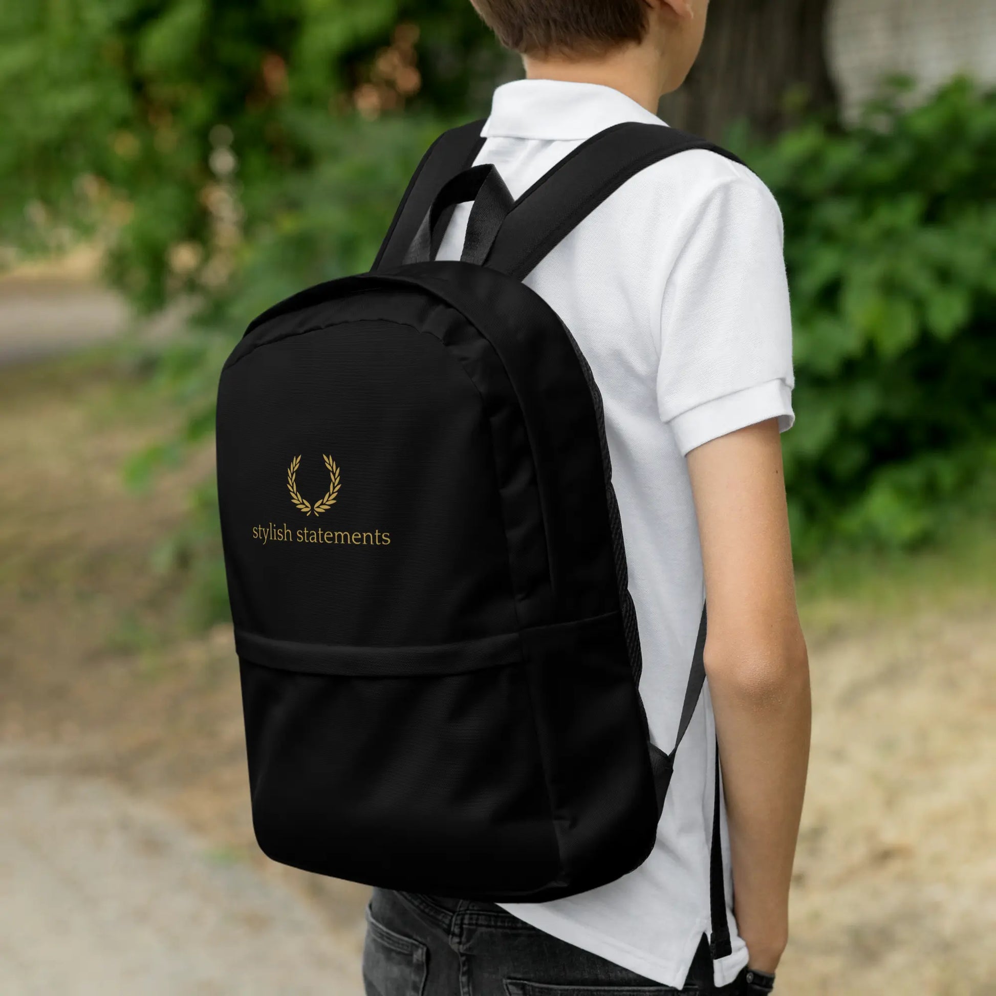 Stylish Statements Premium Black and Gold Backpack - Stylish Statements