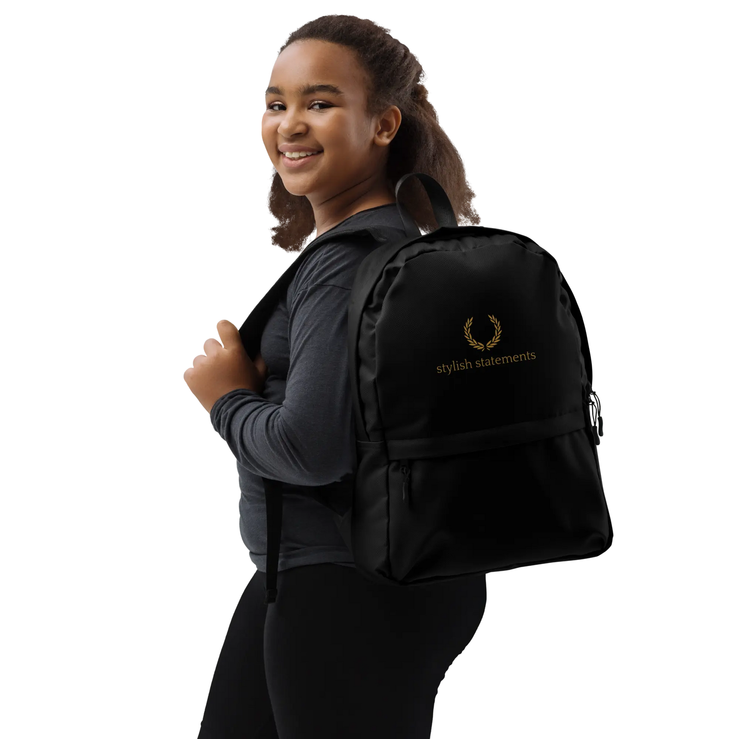 Stylish Statements Premium Black and Gold Backpack - Stylish Statements