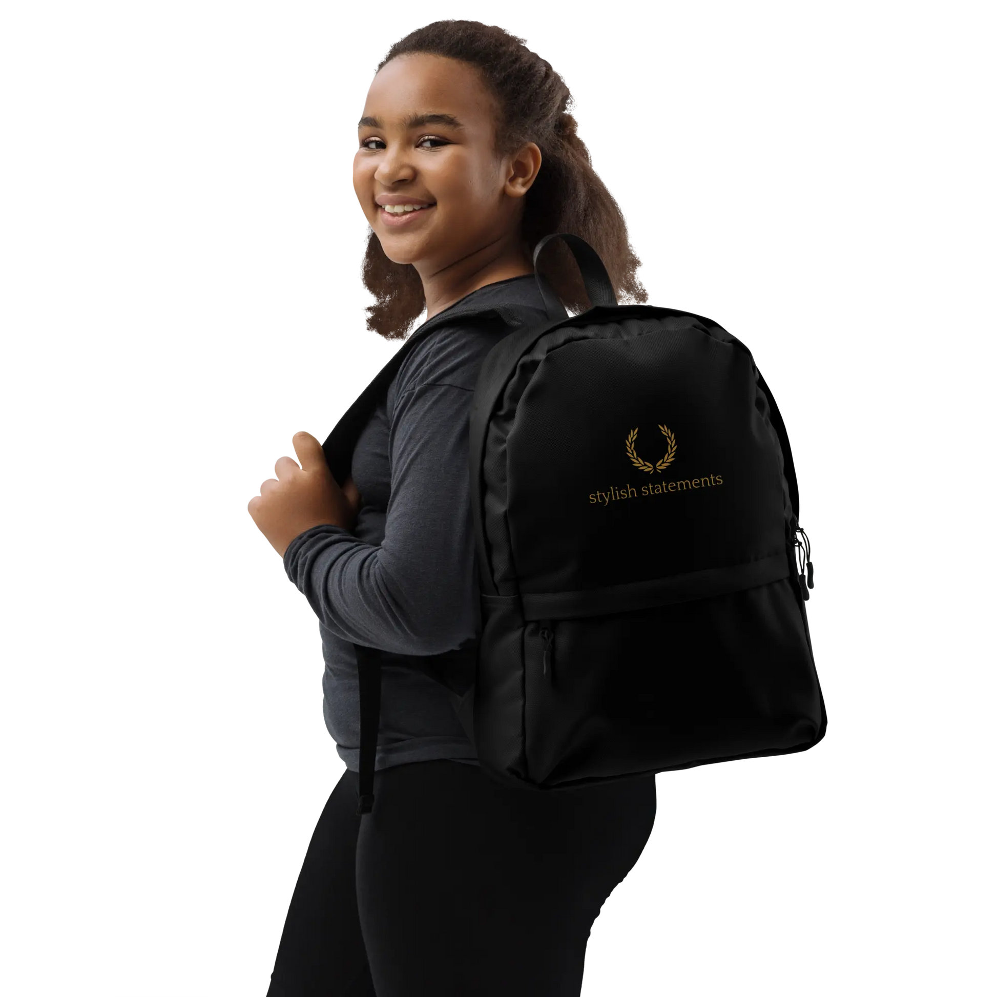 Stylish Statements Premium Black and Gold Backpack - Stylish Statements