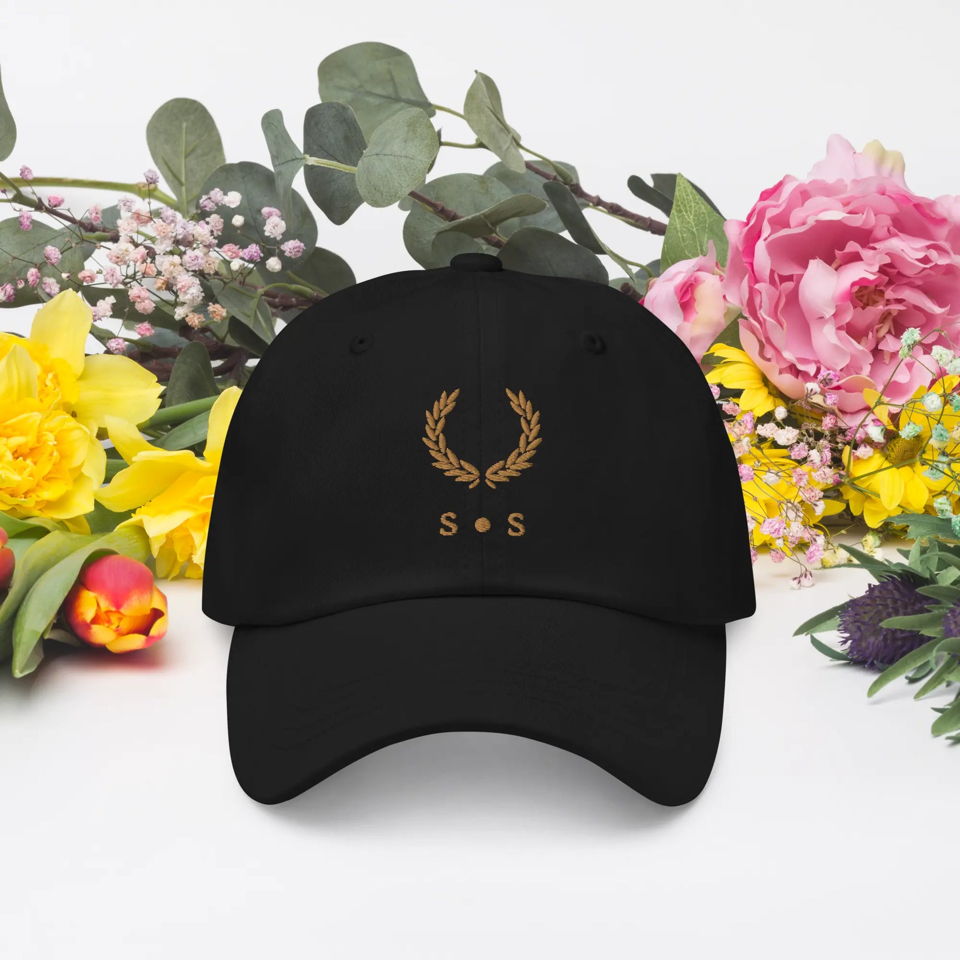 Gold Embroidered Unisex Cap - Multiple Colours Available - Stylish Statements