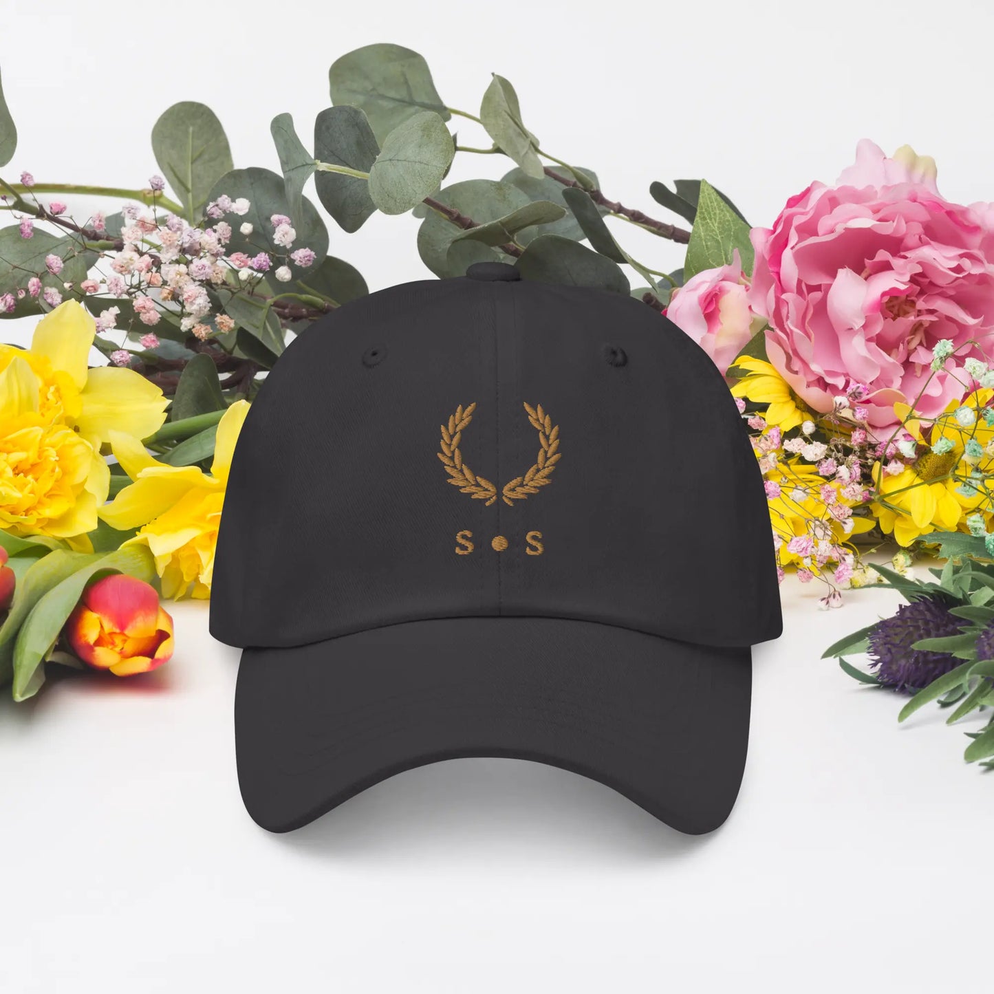 Gold Embroidered Unisex Cap - Multiple Colours Available - Stylish Statements