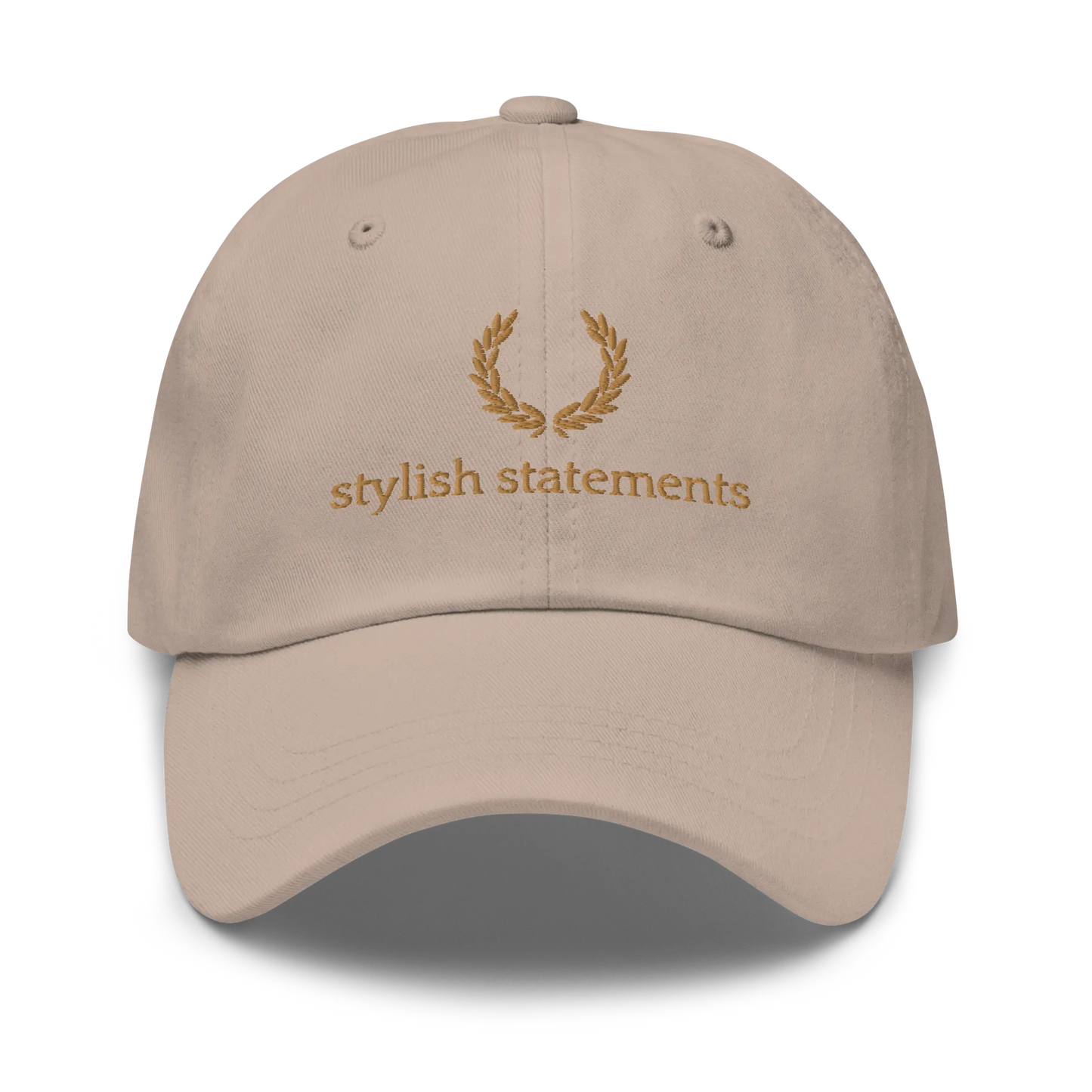 Gold Embroidered Unisex Cap - Multiple Colours Available - Stylish Statements