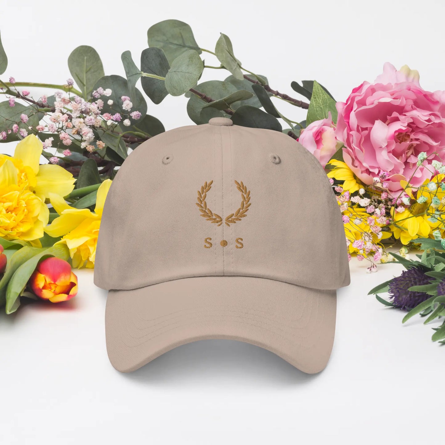 Gold Embroidered Unisex Cap - Multiple Colours Available - Stylish Statements