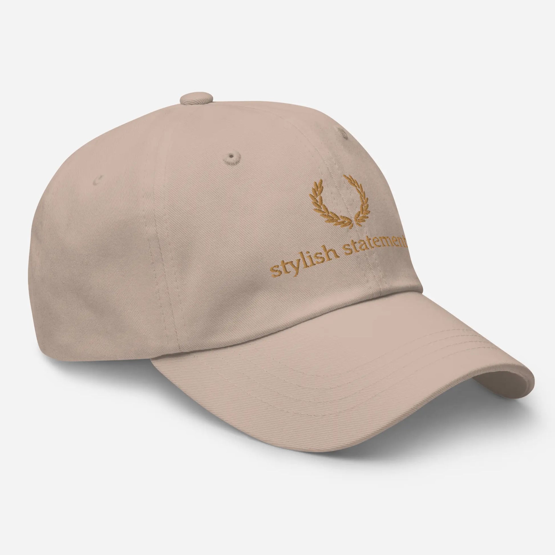 Gold Embroidered Unisex Cap - Multiple Colours Available - Stylish Statements