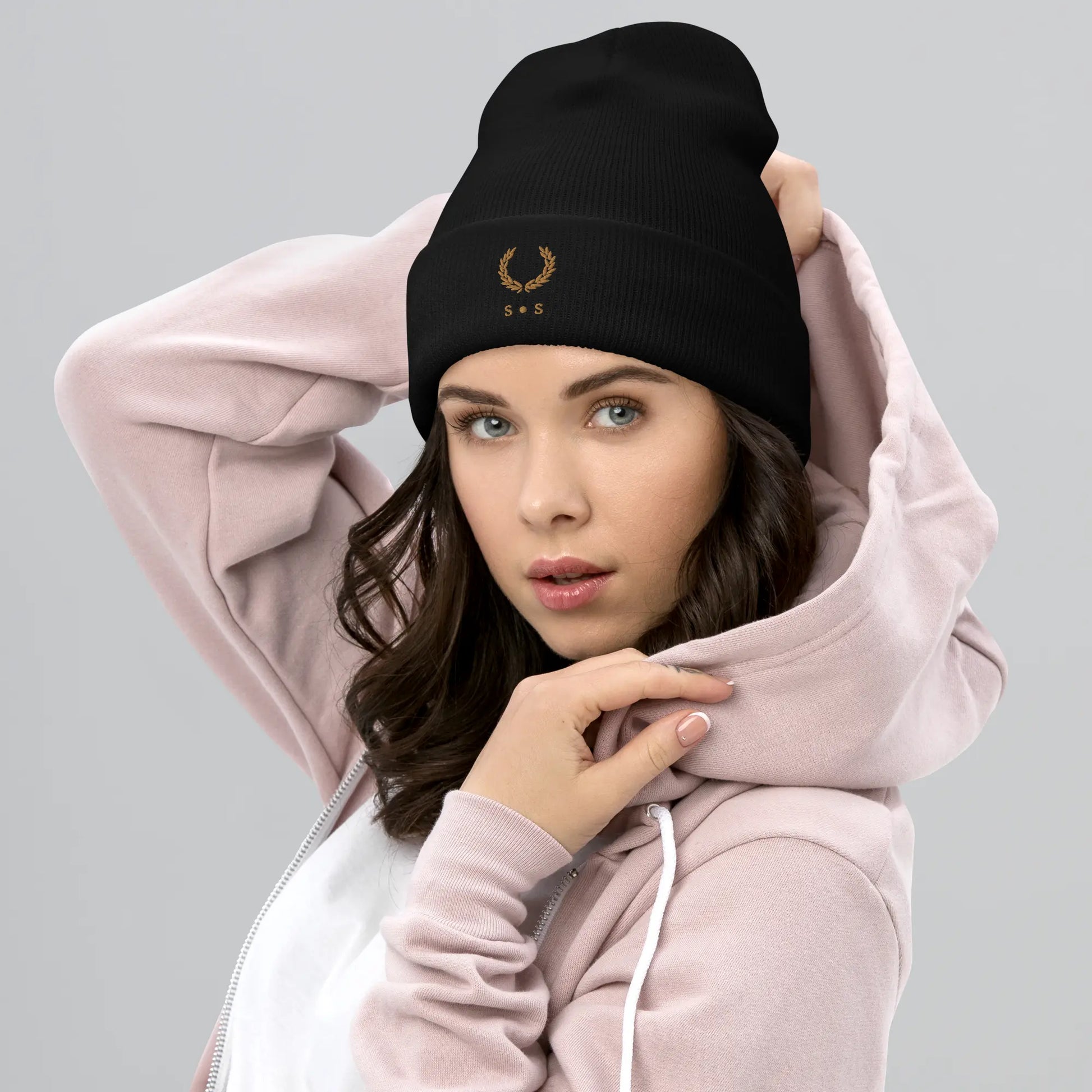 Gold Embroidered Unisex Cuffed Beanie - Multiple Colours Available - Stylish Statements