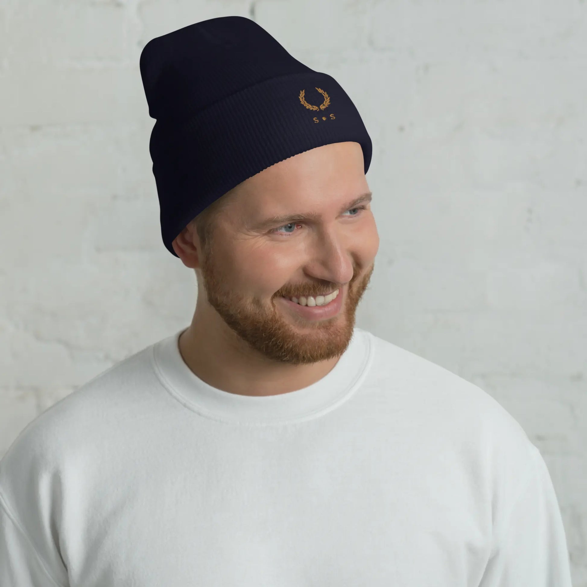 Gold Embroidered Unisex Cuffed Beanie - Multiple Colours Available - Stylish Statements