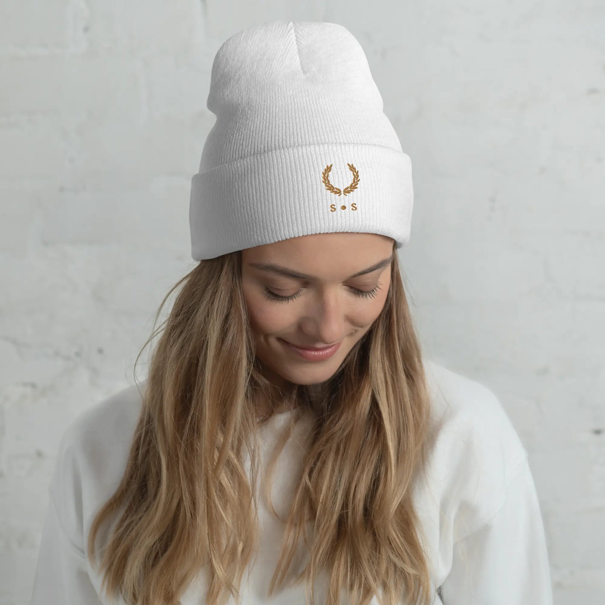 Gold Embroidered Unisex Cuffed Beanie - Multiple Colours Available - Stylish Statements