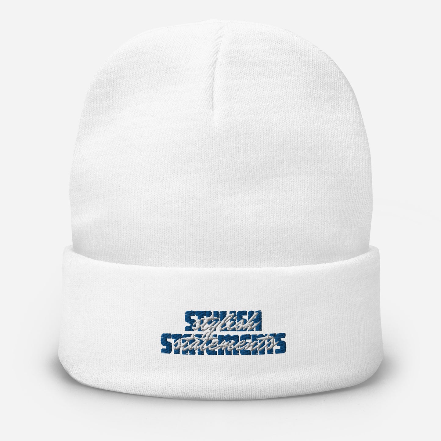 Stylish Statements Double Font Design Unisex Embroidered Beanie