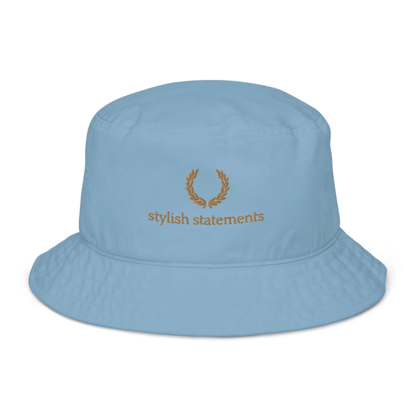 Gold Embroidered Organic Unisex Bucket Hat - Multiple Colours Available - Stylish Statements