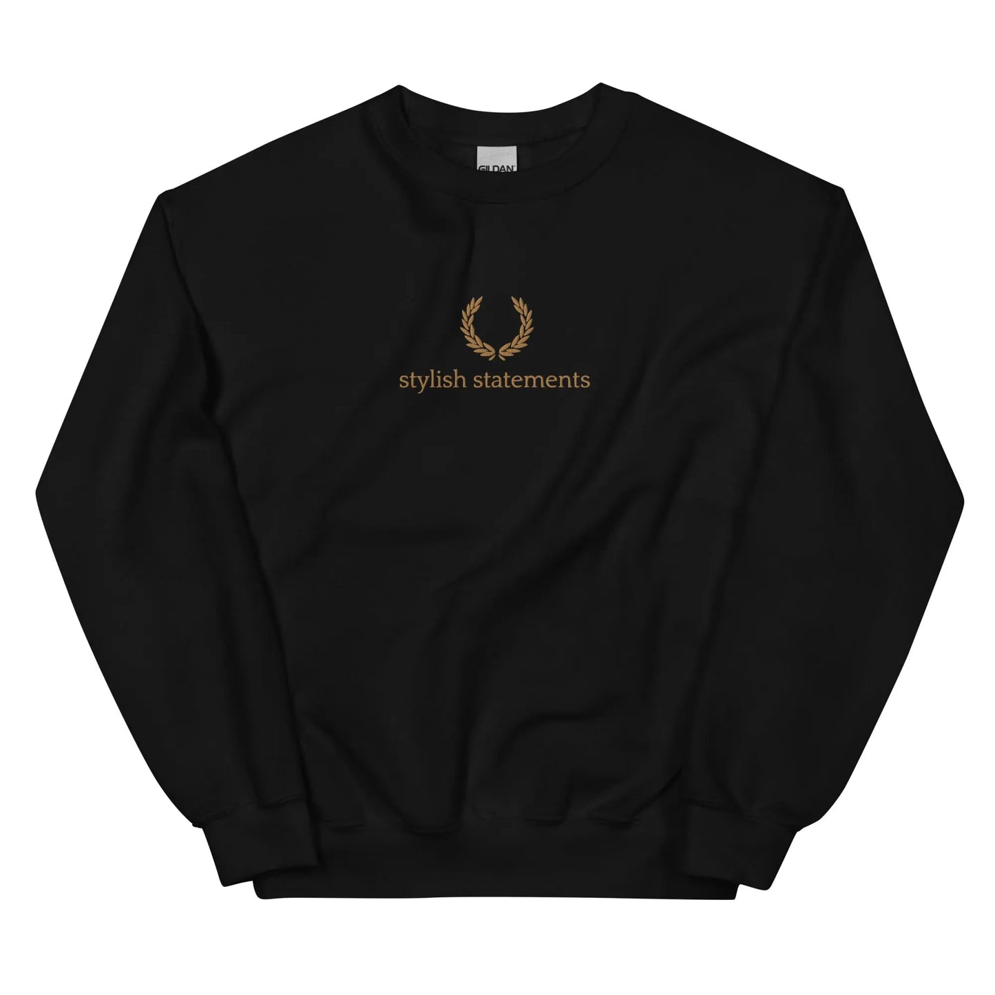 Gold Embroidered Unisex Sweatshirt/Jumper for Men and Women - Multiple Colours Available - Stylish Statements