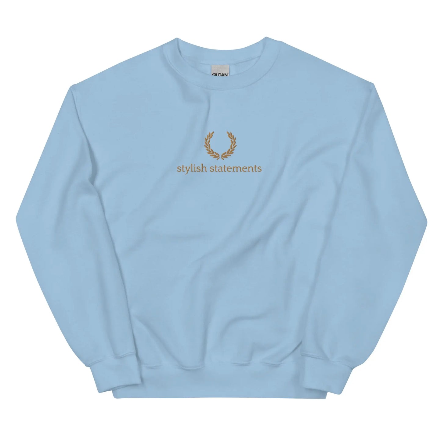 Gold Embroidered Unisex Sweatshirt/Jumper for Men and Women - Multiple Colours Available - Stylish Statements