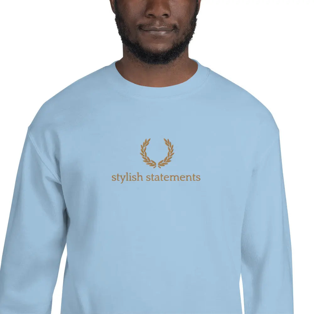 Gold Embroidered Unisex Sweatshirt/Jumper for Men and Women - Multiple Colours Available - Stylish Statements