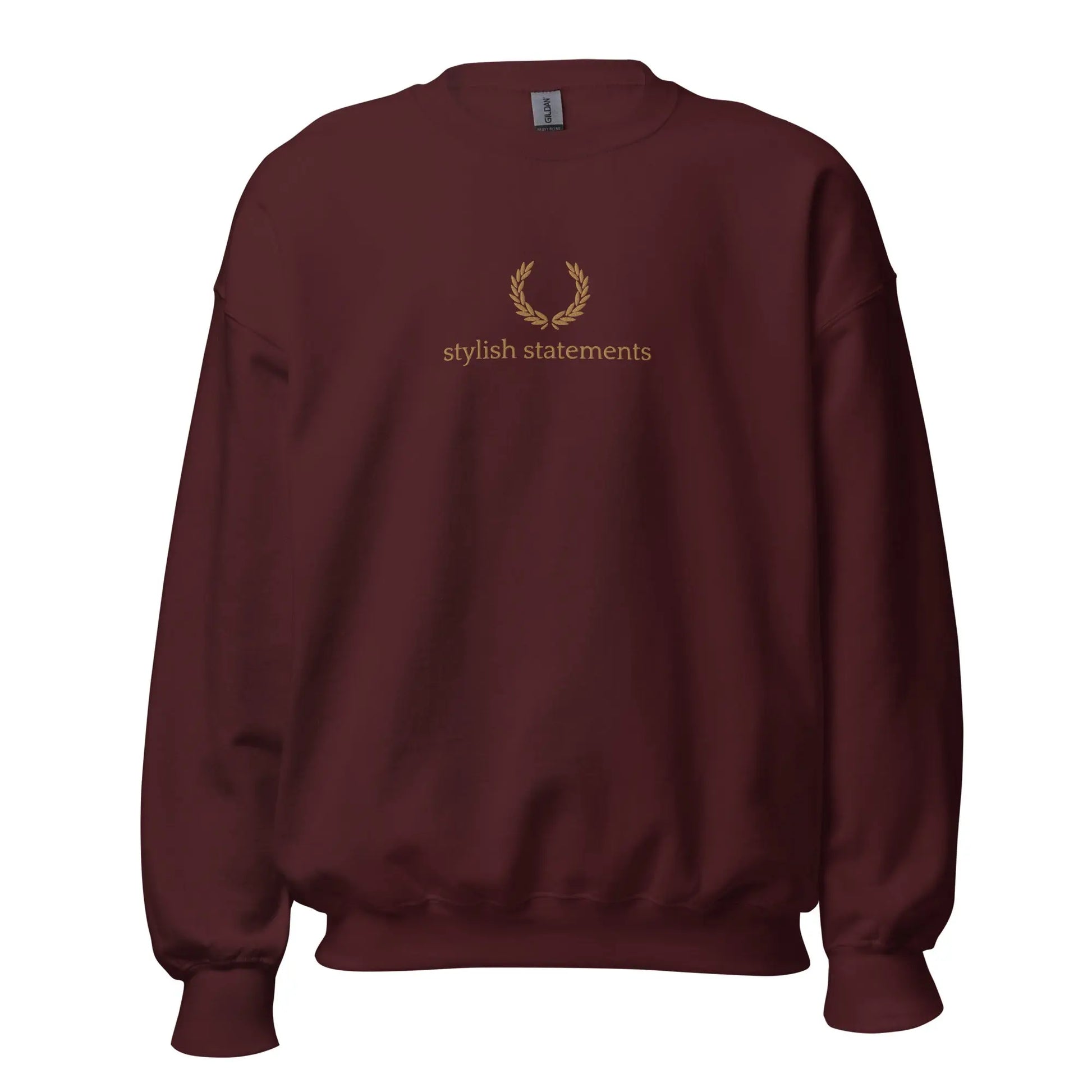 Gold Embroidered Unisex Sweatshirt/Jumper for Men and Women - Multiple Colours Available - Stylish Statements