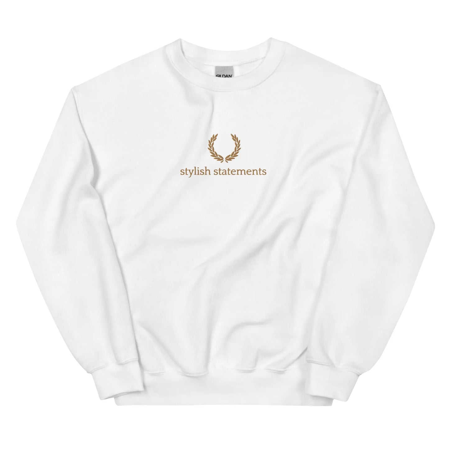 Gold Embroidered Unisex Sweatshirt/Jumper for Men and Women - Multiple Colours Available - Stylish Statements