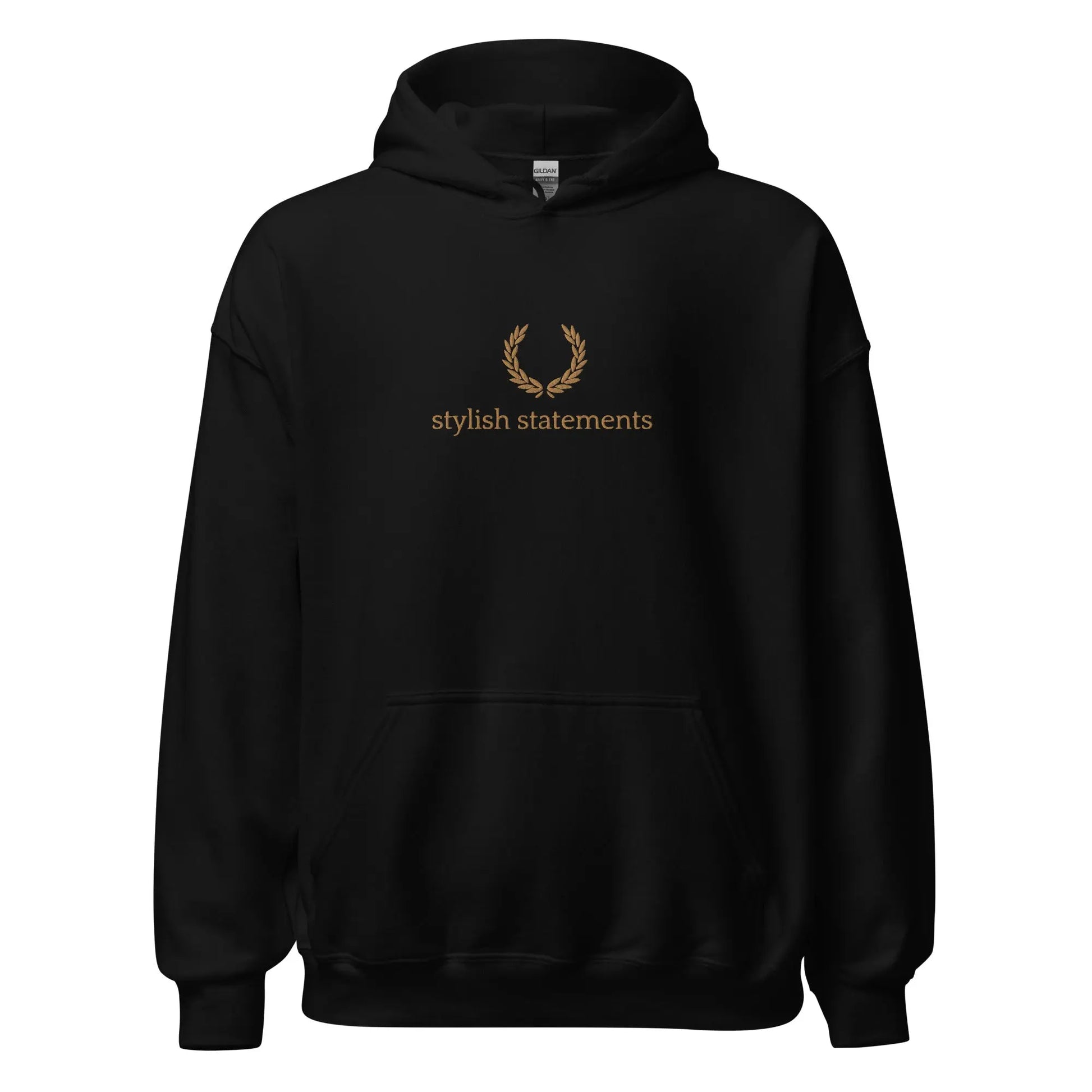 Gold Embroidered Unisex Hoodie for Men and Women - Multiple Colours Available - Stylish Statements