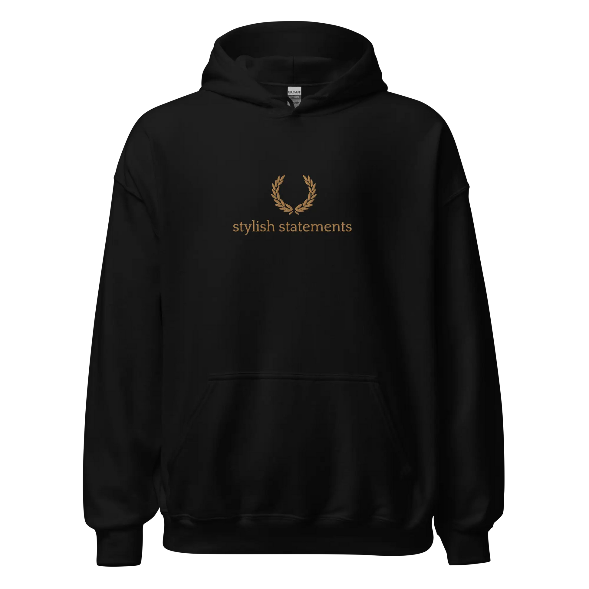 Gold Embroidered Unisex Hoodie for Men and Women - Multiple Colours Available - Stylish Statements