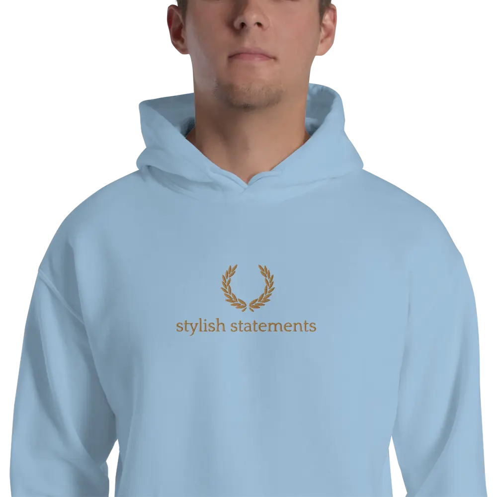 Gold Embroidered Unisex Hoodie for Men and Women - Multiple Colours Available - Stylish Statements