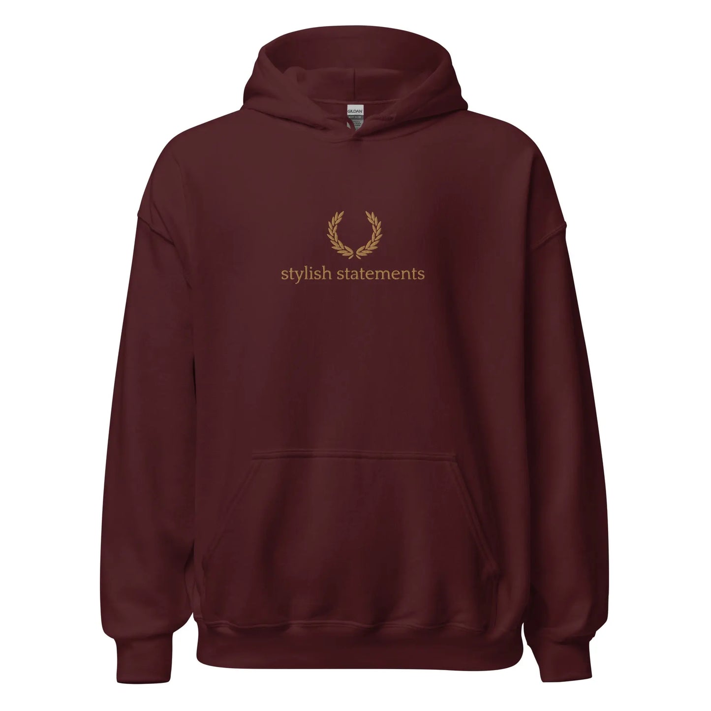 Gold Embroidered Unisex Hoodie for Men and Women - Multiple Colours Available - Stylish Statements