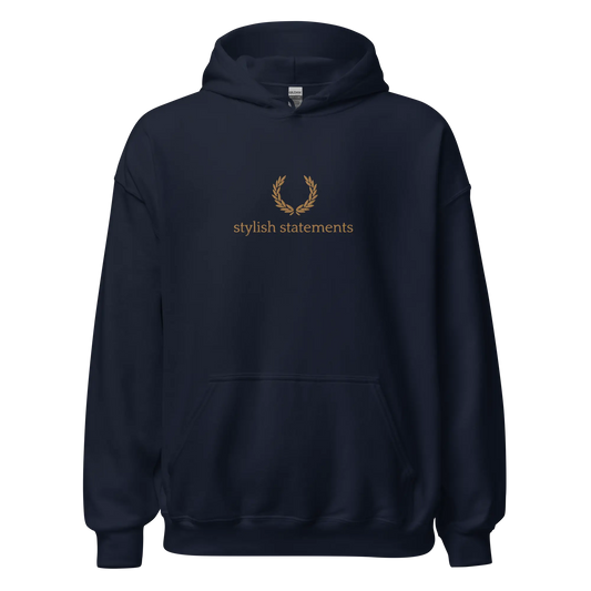 Gold Embroidered Unisex Hoodie for Men and Women - Multiple Colours Available - Stylish Statements