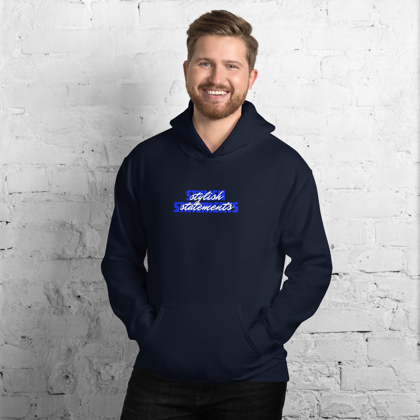 Stylish Statements Double Font Design Unisex Hoodie for Men and Women