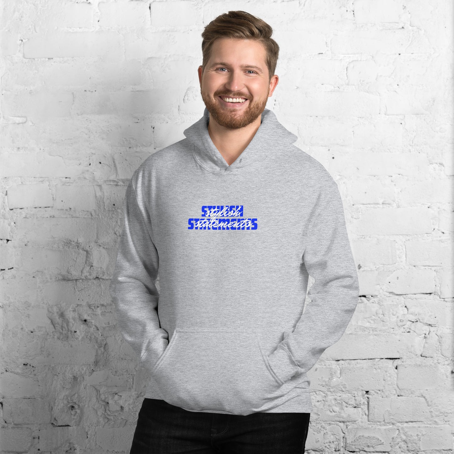 Stylish Statements Double Font Design Unisex Hoodie for Men and Women