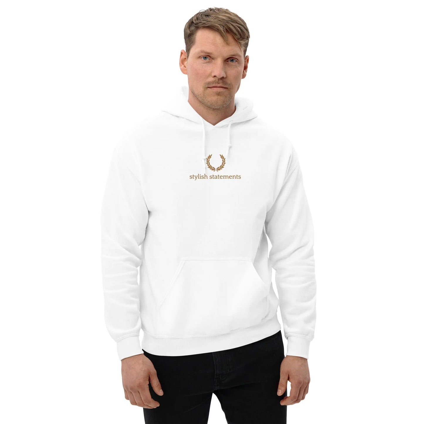 Gold Embroidered Unisex Hoodie for Men and Women - Multiple Colours Available - Stylish Statements