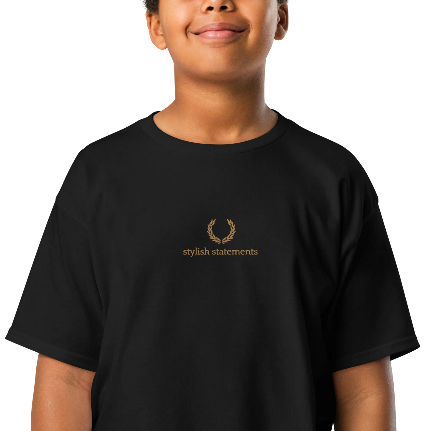 Gold Embroidered Unisex T-Shirt for Boys and Girls - Multiple Colours Available - Stylish Statements