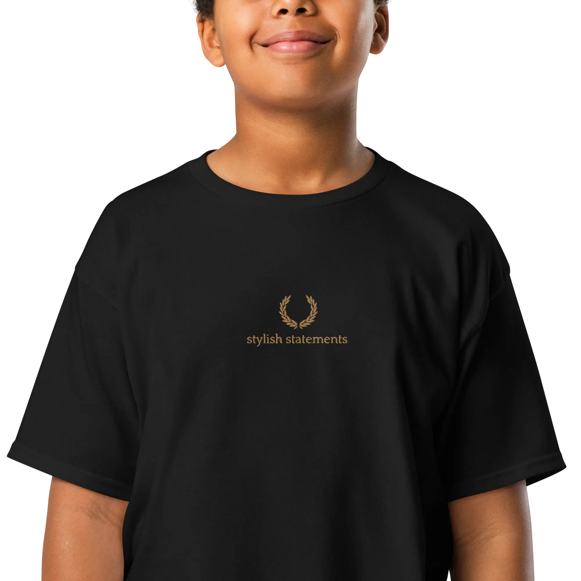 Gold Embroidered Unisex T-Shirt for Boys and Girls - Multiple Colours Available - Stylish Statements