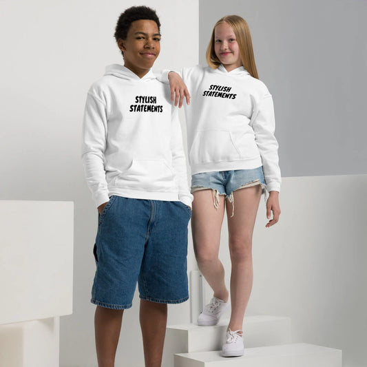 Unisex Youth Hoodie for Kids with White Fox Style - Stylish Statements